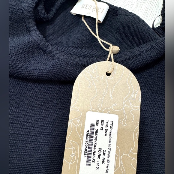 NWT Meshki Drop Waist Knit Pleated Dress - Picture 7 of 12